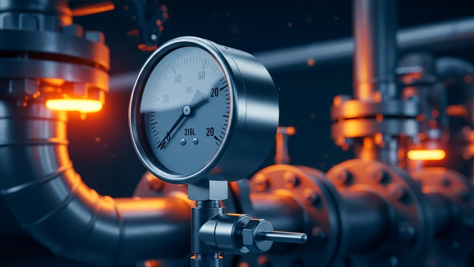 316L stainless steel pressure gauge resistant to acids, chlorides and seawater