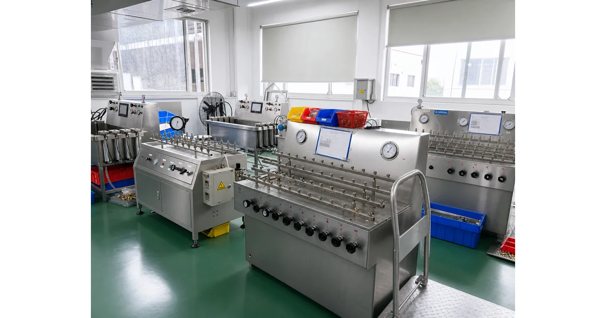Manogauge factory production environment for industrial pressure gauge manufacturing
