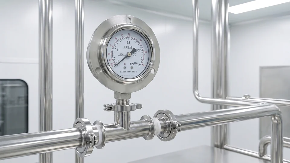 Manogauge final calibration inspection for cleanroom pressure instruments