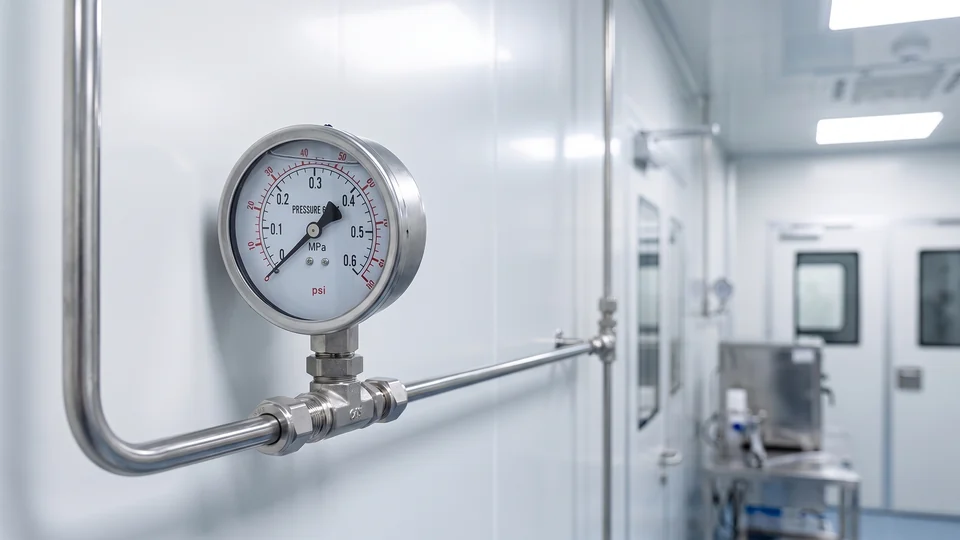 Real Manogauge diaphragm seal pressure gauge for isolated process measurement