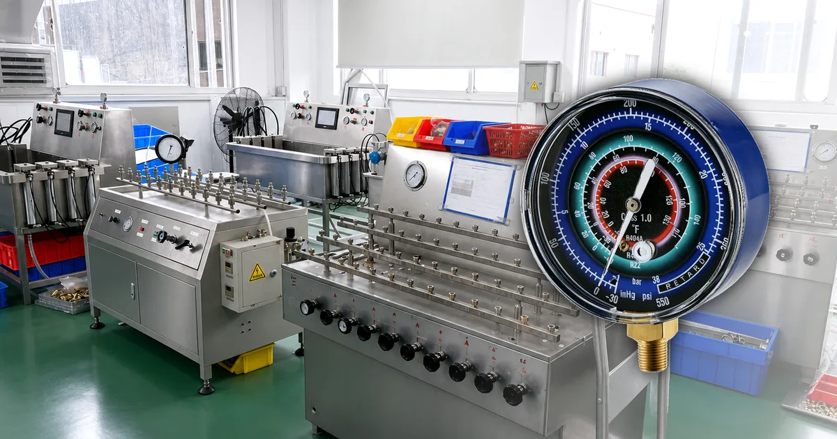 Real Manogauge factory and product photo for CO2 Transcritical Pressure Gauge Selection