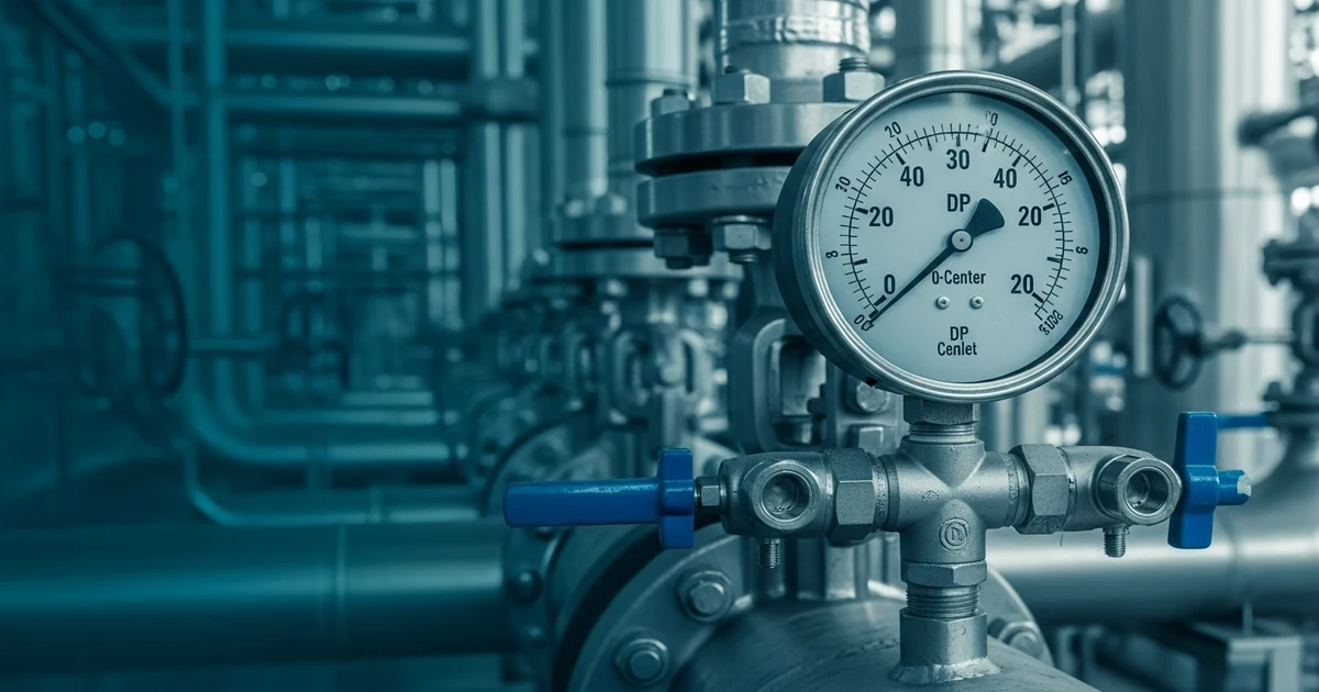 Manogauge differential pressure gauge with manifold valves