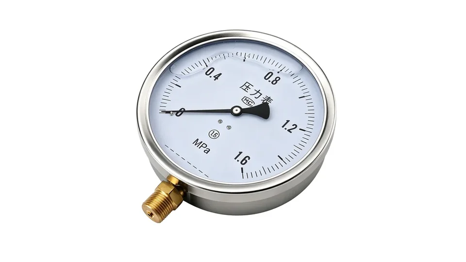 Oil-filled shock-resistant pressure gauge for vibration and pulsation environments