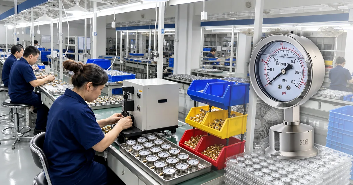 Real Manogauge factory and product photo for Marine Ballast Water Pressure Gauge Selection