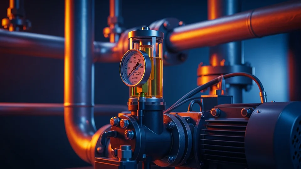 Oil-filled pressure gauge in high-vibration environment affecting measurement accuracy