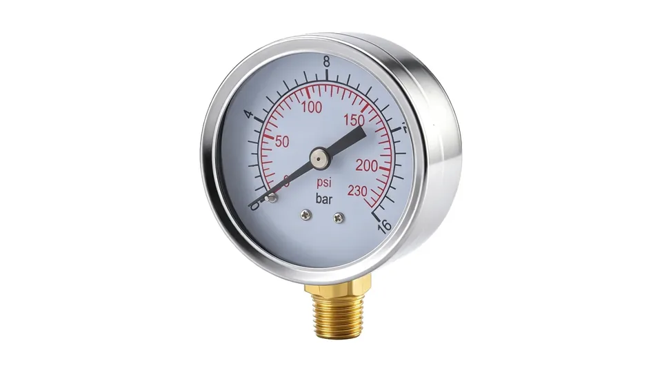 Manogauge real product pressure gauge for pulse amplitude, frequency, response time, blockage risk and the difference between damping and relief