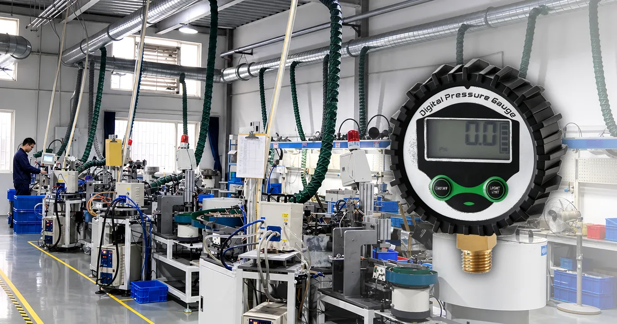 Real Manogauge factory and product photo for Pressure Transmitter vs Pressure Gauge Selection