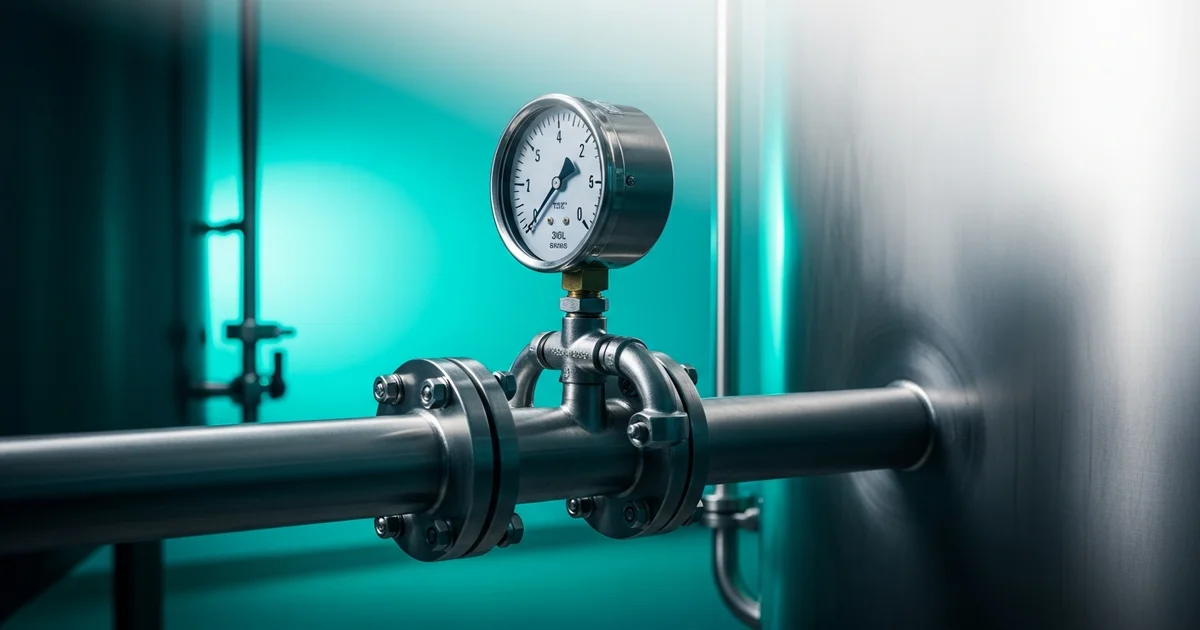 Manogauge sanitary pressure gauge with tri-clamp connection