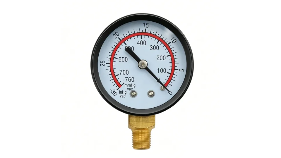 Manogauge radial vacuum pressure gauge with -760 mmHg to 0 scale