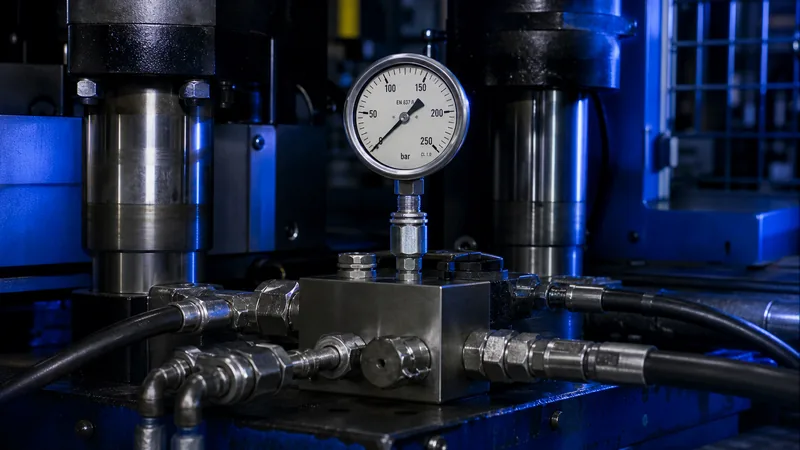Hydraulic press and injection moulding industrial application